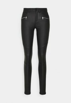 ONLY Tall ONLANNE MID COATED - Trousers - Black -ONLY Tall Shop e01e489026684c3fa71641cfc95a3df8