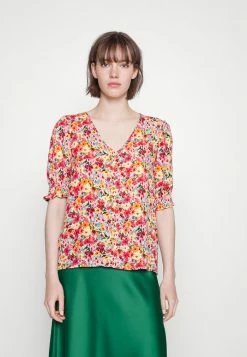 ONLY Tall ONLFREDERIKKE V NECK - Blouse - Cloud Dancer/pink