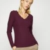 ONLY Tall ONLNELLA V NECK - Jumper - Winetasting -ONLY Tall Shop e31b0f14525d46e6adbdac2ceb14d982