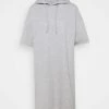 ONLY Tall ONLDREAMER HOOD DRESS - Day Dress - Light Grey Melange