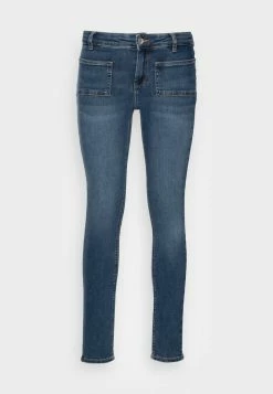 ONLY Tall ONLBLUSH MID WAIST - Jeans Skinny Fit - Dark Blue Denim