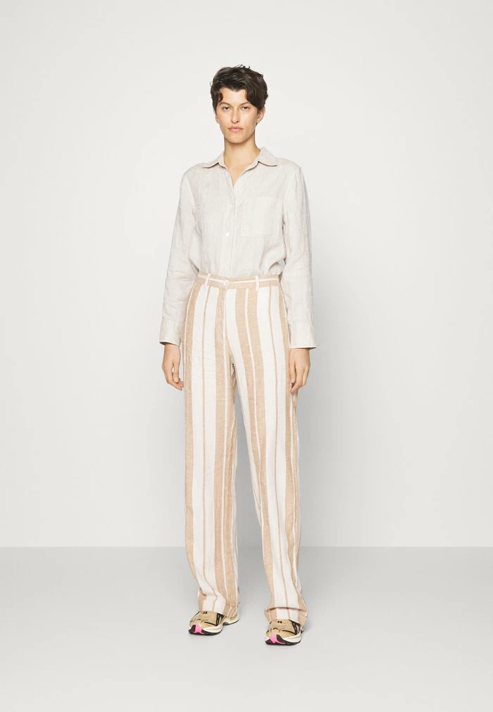 ONLY Tall ONLOHIO PALAZZO PANT - Trousers - Moonbeam/tobacco Brown 3 ONLY Tall ONLOHIO PALAZZO PANT - Trousers - Moonbeam/tobacco Brown