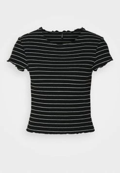 ONLY Tall ONLANITS CROPPED - Print T-shirt - Black/antique White