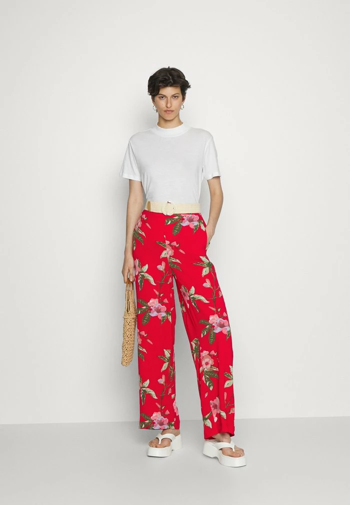 ONLY Tall ONLNOVA LUX ALBA PALAZZO PANT - Trousers - Chinese Red India 4 ONLY Tall ONLNOVA LUX ALBA PALAZZO PANT - Trousers - Chinese Red India - Image 2
