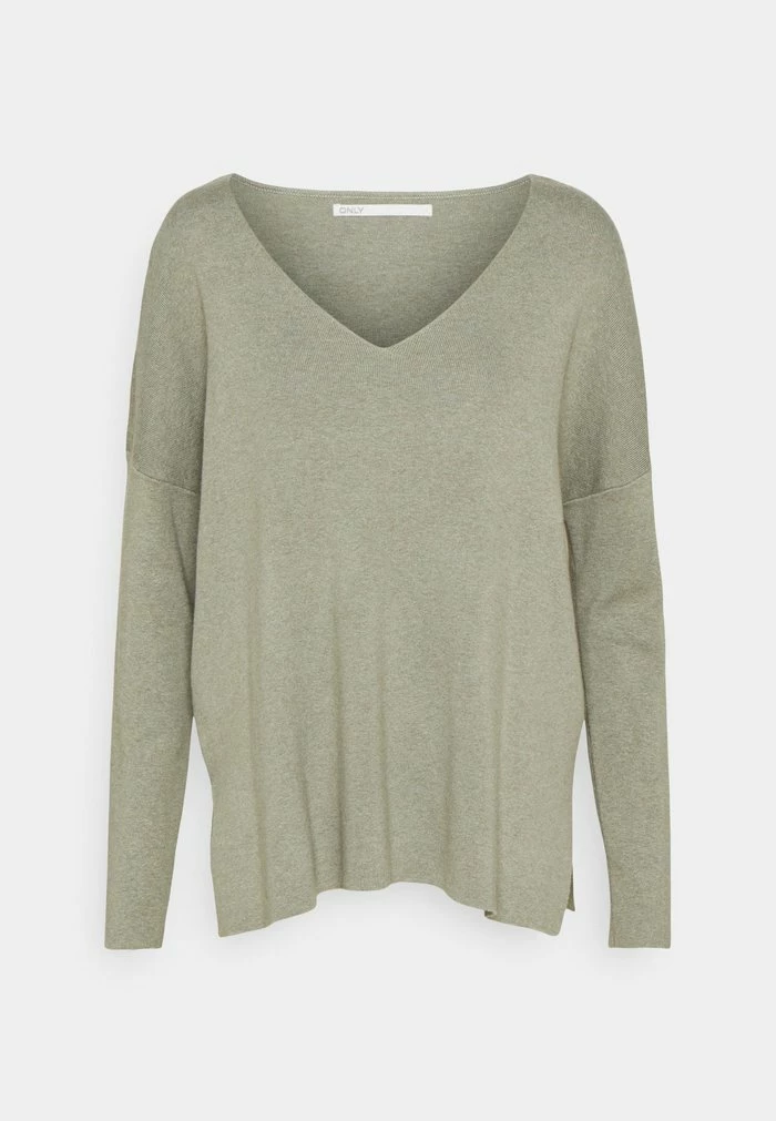 ONLY Tall ONLAUGUSTA V-NECK - Jumper - Shadow Melange 6 ONLY Tall ONLAUGUSTA V-NECK - Jumper - Shadow Melange - Image 4