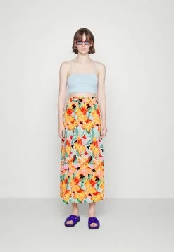 ONLY Tall ONLNOVA LUX LONG SKIRT - A-line Skirt - Sun Orange -ONLY Tall Shop f393c545bb1442c8b27ad5e37ccebb90
