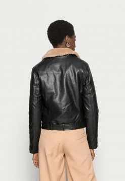 ONLY Tall ONLHADLEY PAD TED FAUX BIKER - Faux Leather Jacket - Black -ONLY Tall Shop f408473b8e274d3a962206452c2e179d