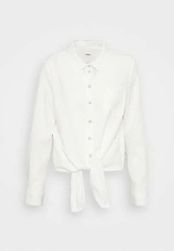 ONLY Tall ONLLECEY KNOT - Button-down Blouse - Cloud Dancer