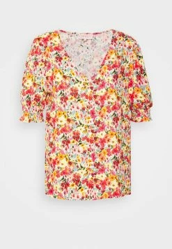 ONLY Tall ONLFREDERIKKE V NECK - Blouse - Cloud Dancer/pink -ONLY Tall Shop f759c1a6ec4049859cede59227e6b2fa