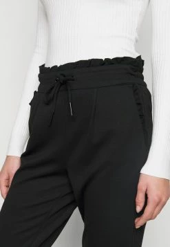 ONLY Tall ONLPOPTRASH EASY FRILL PANT - Tracksuit Bottoms - Black -ONLY Tall Shop f769ba9d693a4ef0a9c148bf77fc3b86