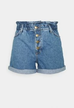 ONLY Tall ONLCUBA LIFE PAPERBAG - Denim Shorts - Medium Blue Denim