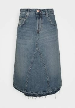 ONLY Tall ONLLYDIA LIFE RAW EDGE SKIRT - Denim Skirt - Medium Blue Denim